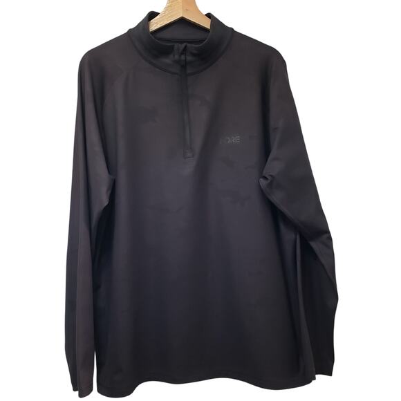 G/FORE 1/4 Zip Pullover *Black Camo Athletic Golf Men's Size XL in GUC w/ Flaws - Picture 1 of 14